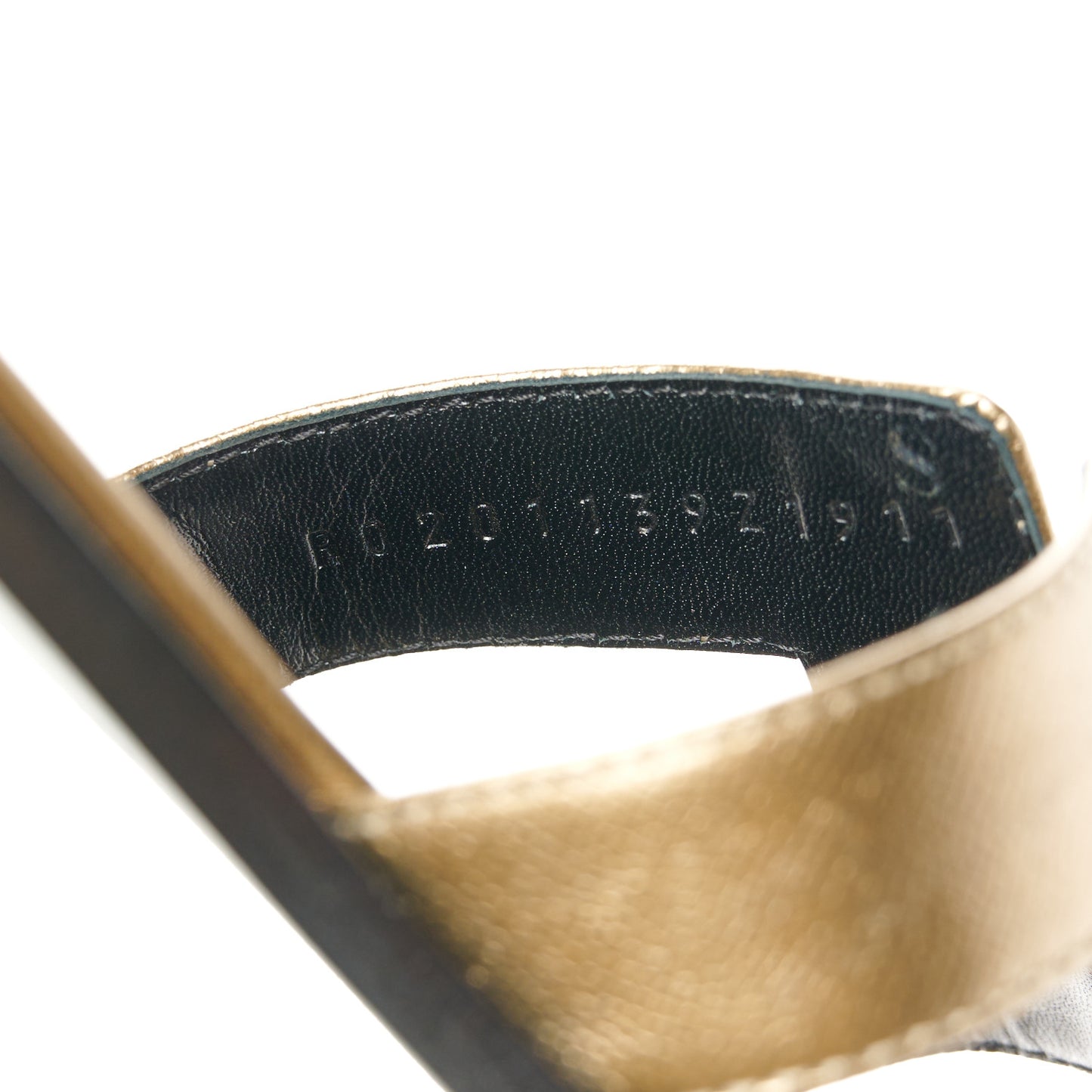 Metallic Epsom Oran Sandals 36.5 Vert Bronze