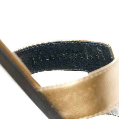 Hermes Metallic Epsom Oran Sandals 36.5 Vert Bronze 9 of 9