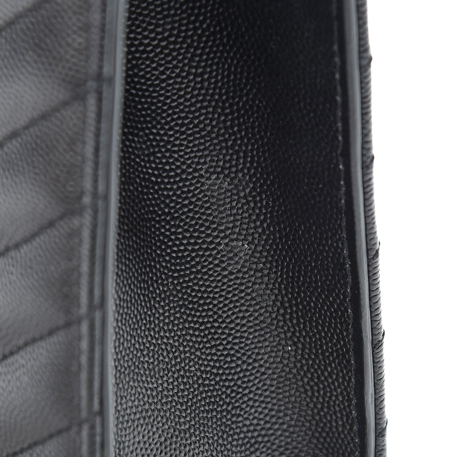 Saint Laurent Grain De Poudre Matelasse Chevron Large Monogram Satchel Black 13 of 14