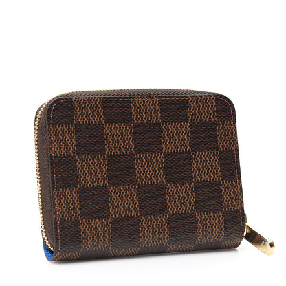 Louis Vuitton Damier Ebene 2019 Christmas Animation Zippy Coin Purse Blue 2 of 6