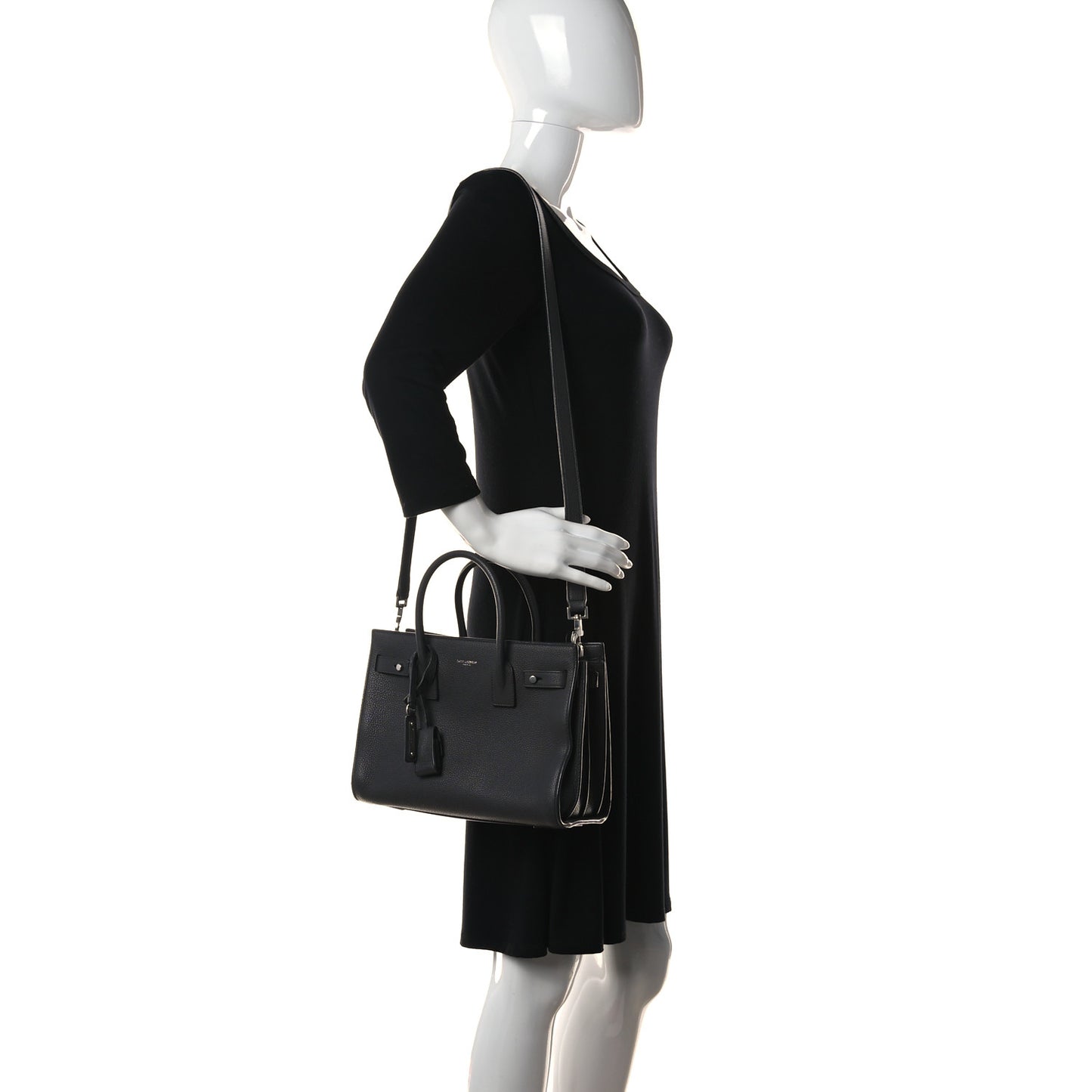 Grained Calfskin Baby Sac De Jour Souple Asphalt
