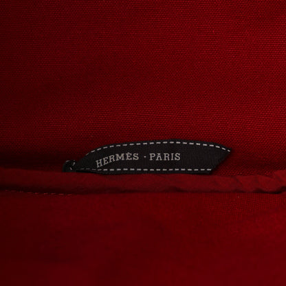 Hermes Toile Sac Polochon Red 5 of 10