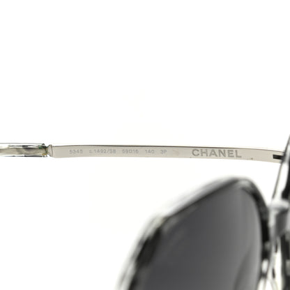 Chanel Acetate Polarized Oversized CC Sunglasses 5345 Black Grey 5 of 8
