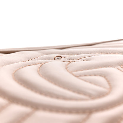 Gucci Calfskin Matelasse Small GG Marmont Chain Shoulder Bag Porcelain Rose 11 of 12