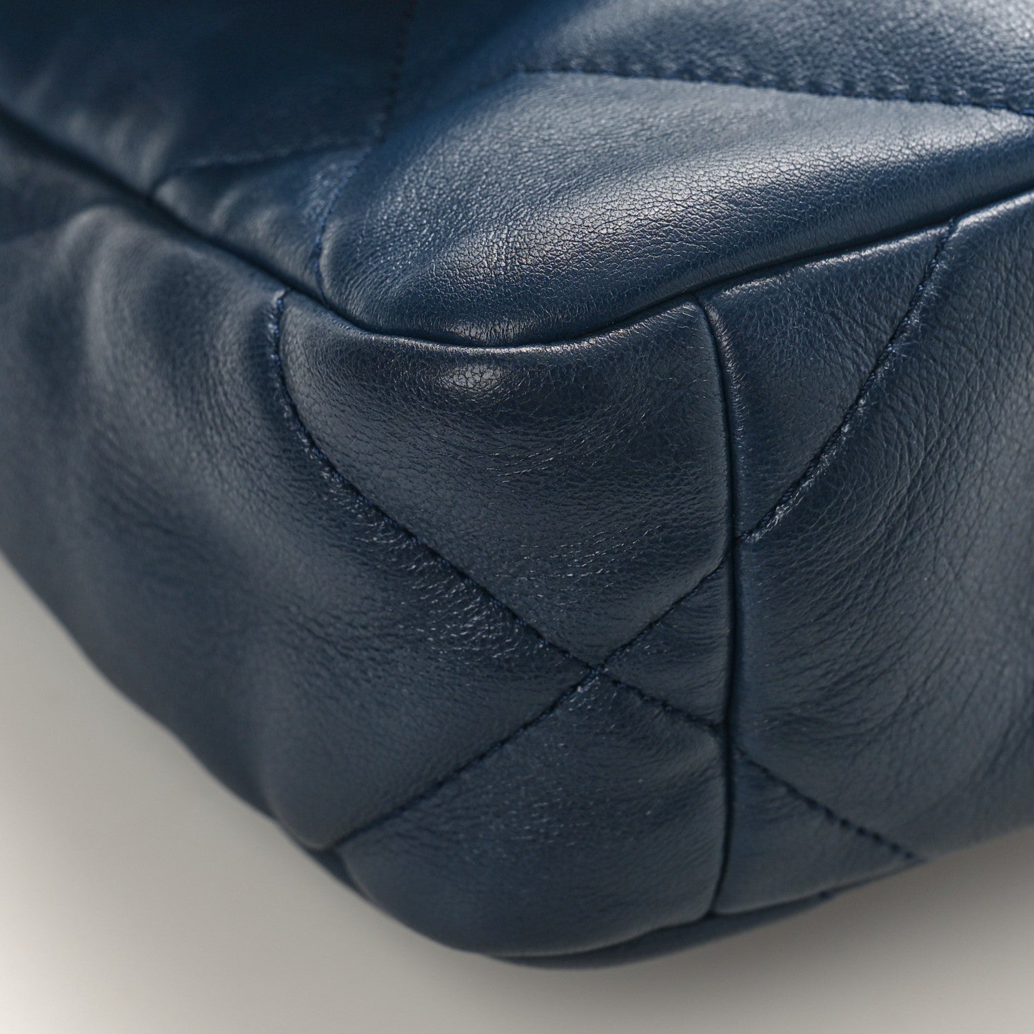 Chanel Goatskin Quilted Medium Chanel 19 Flap Navy Blue 8 of 10