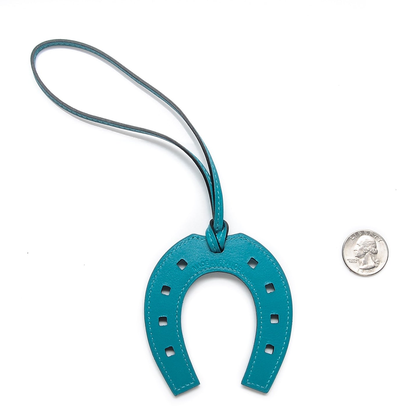 Swift Paddock Horseshoe Bag Charm Turquoise