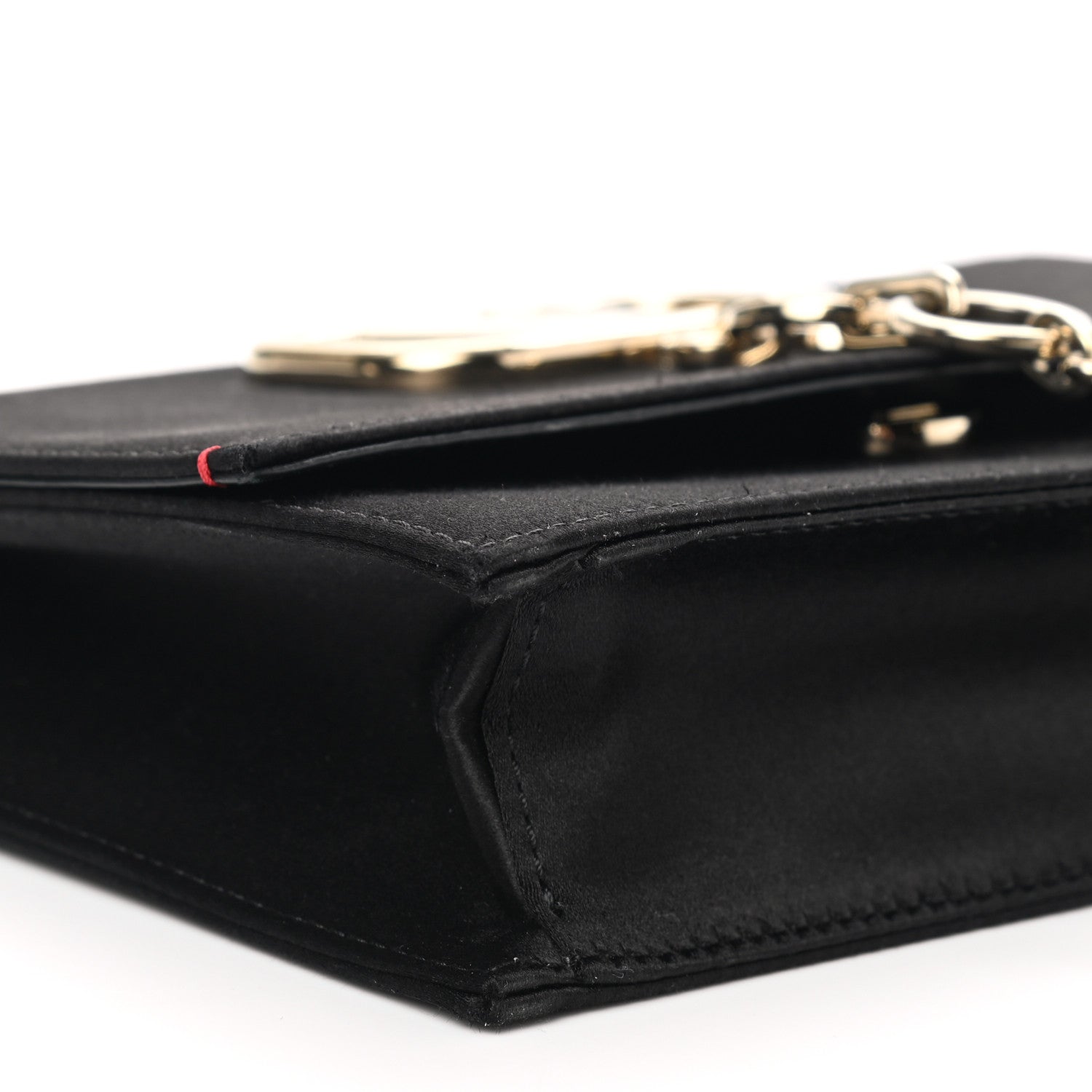 Valentino Garavani Silk Satin VCase Shoulder Bag Black 7 of 10