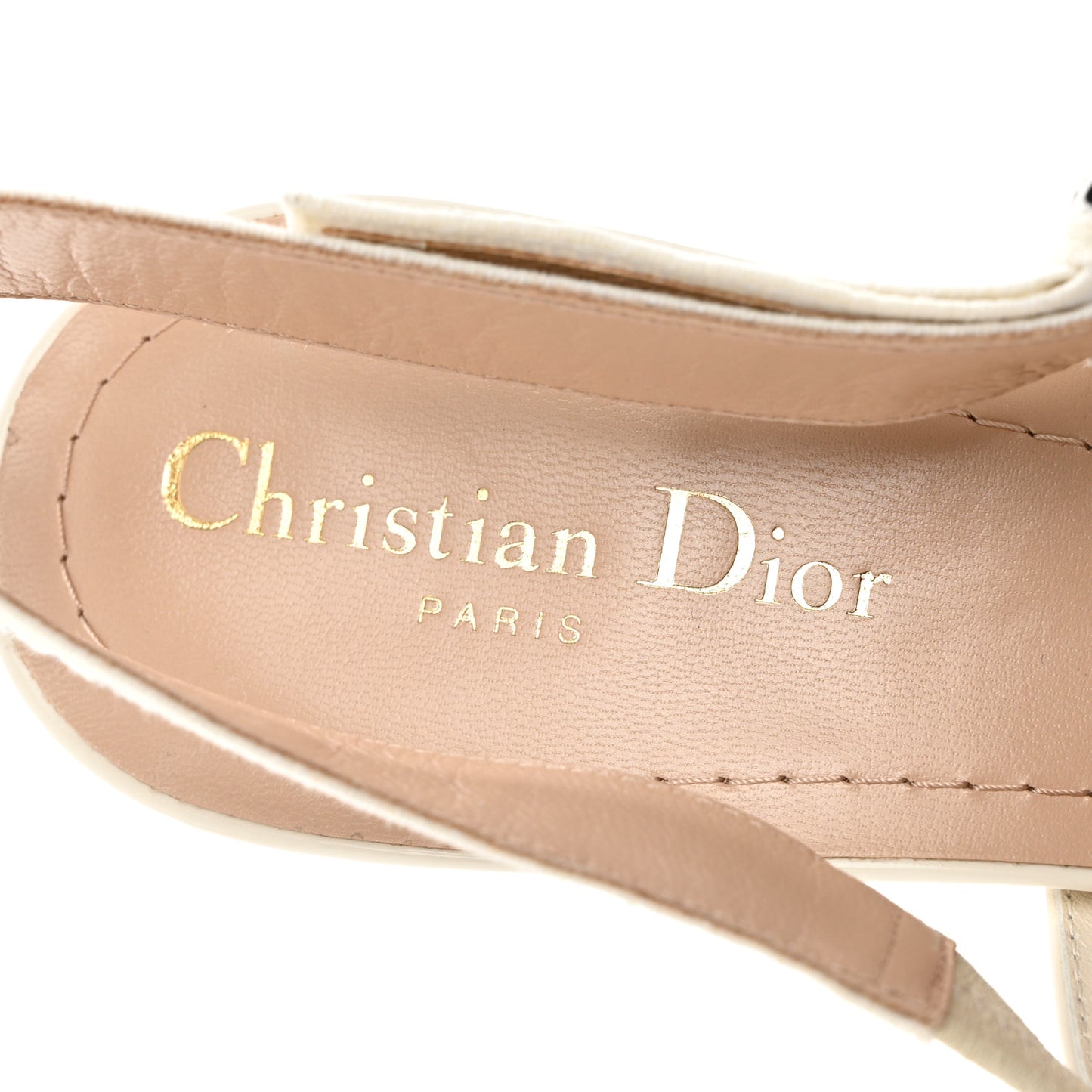 Patent Ribbon J'Adior Slingback 65mm Pumps 40.5 Off White