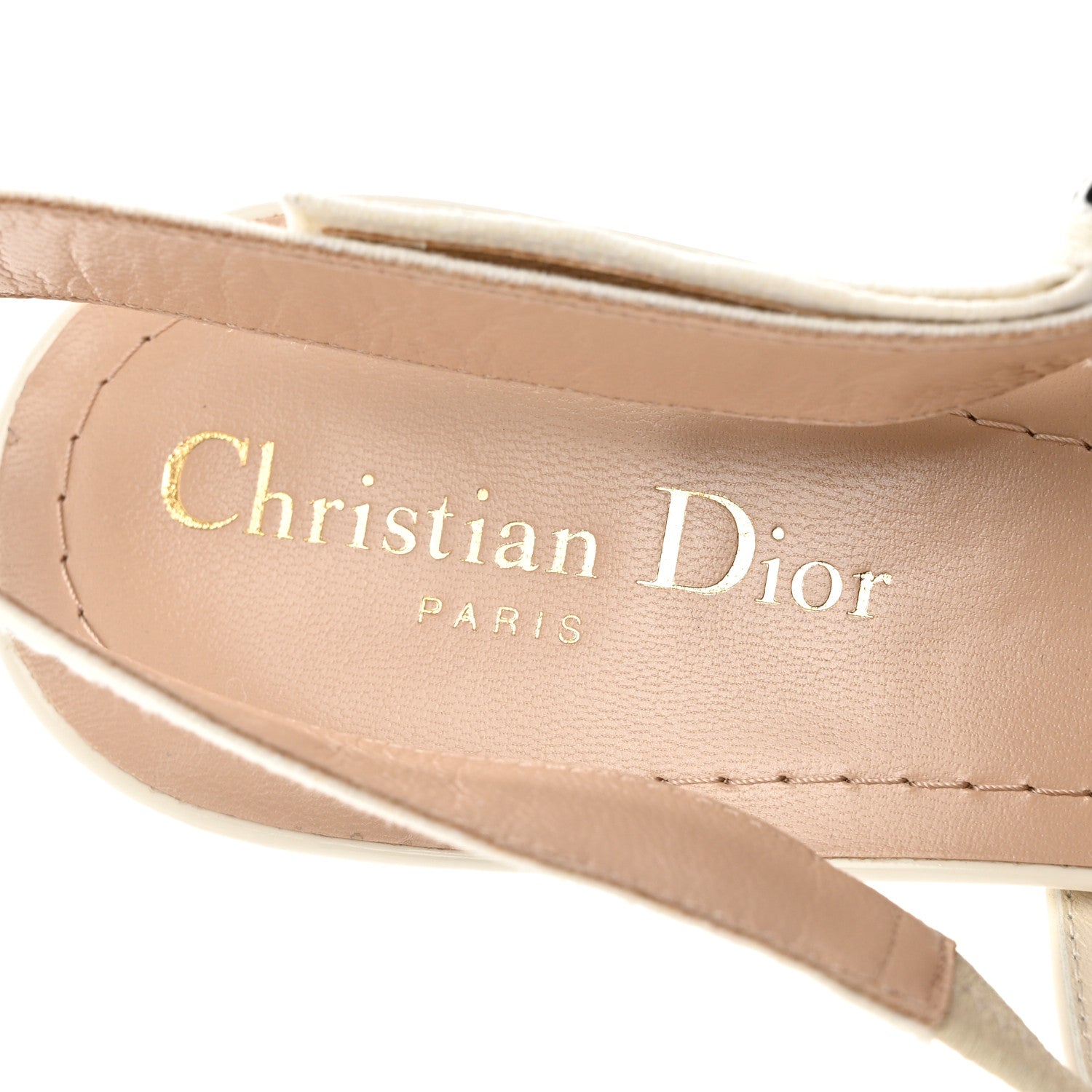 Christian Dior Patent Ribbon J'Adior Slingback 65mm Pumps 40.5 Off White 7 of 9