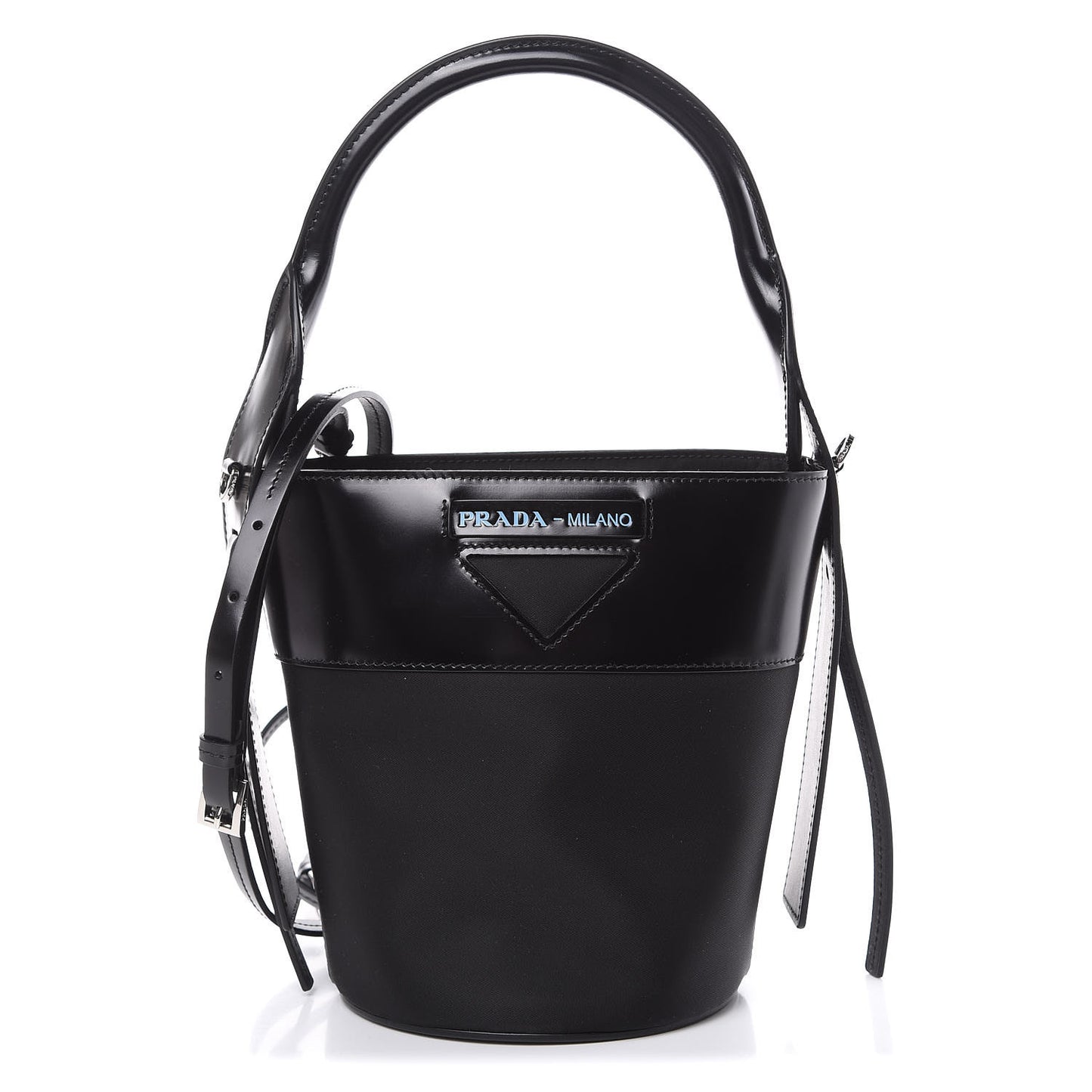 Tessuto Spazzolato Ouverture Bucket Bag Black