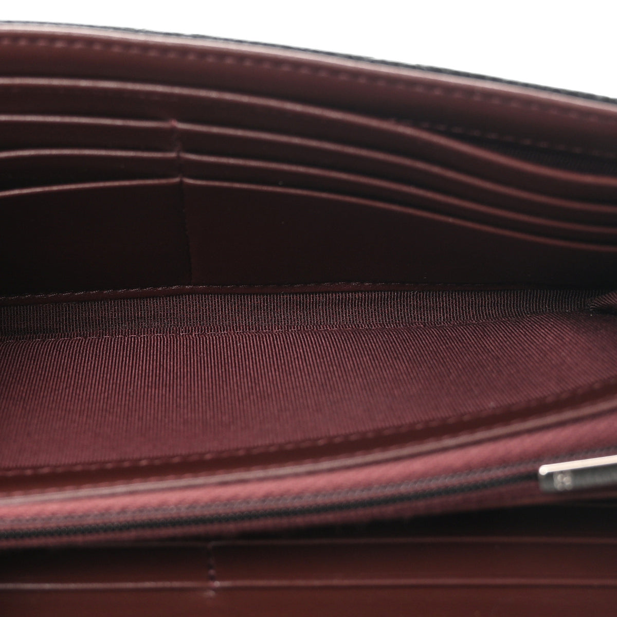 Caviar Quilted Large Gusset Flap Wallet Black