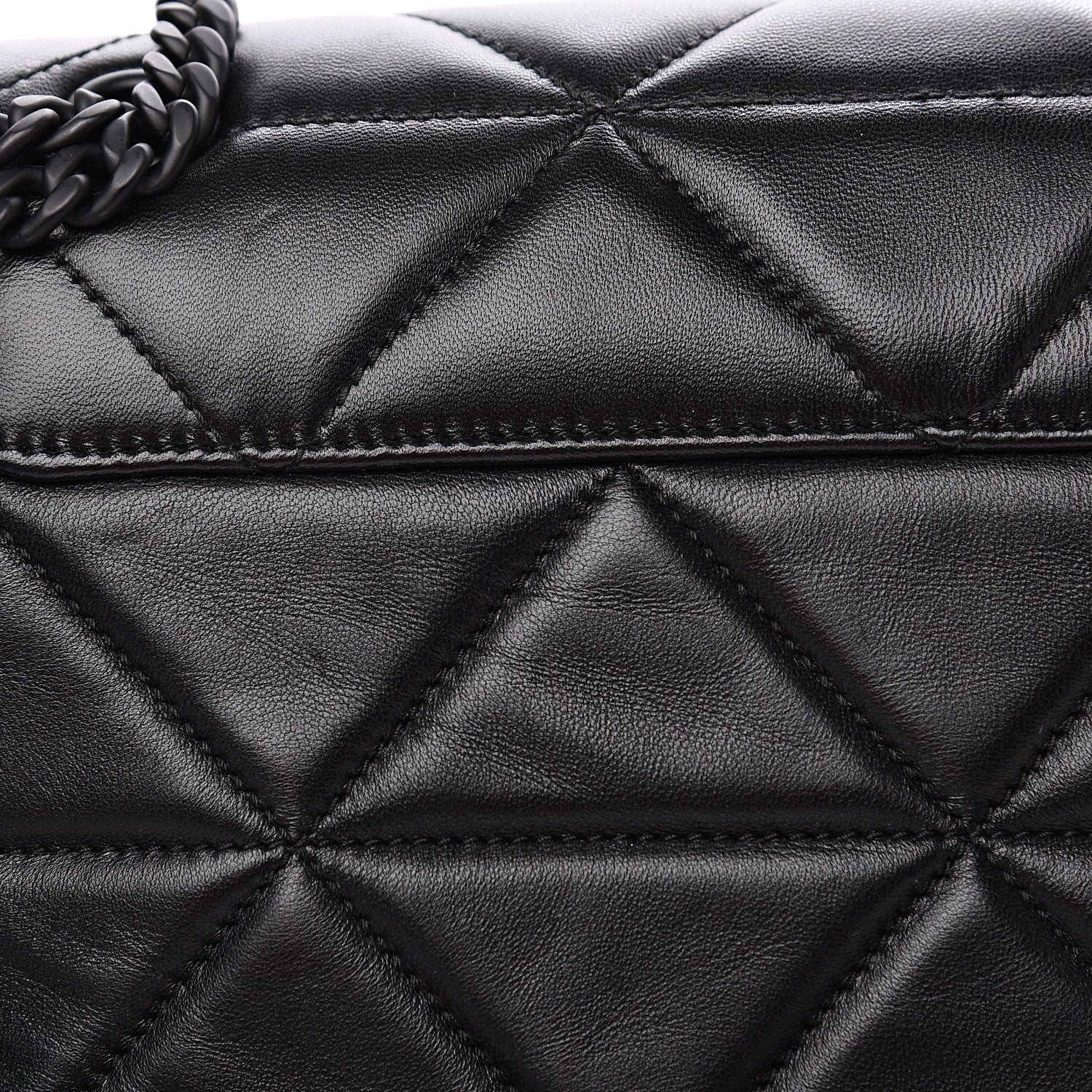 Prada Nappa Triangle Stitched Large Spectrum Bag Black 7 of 13