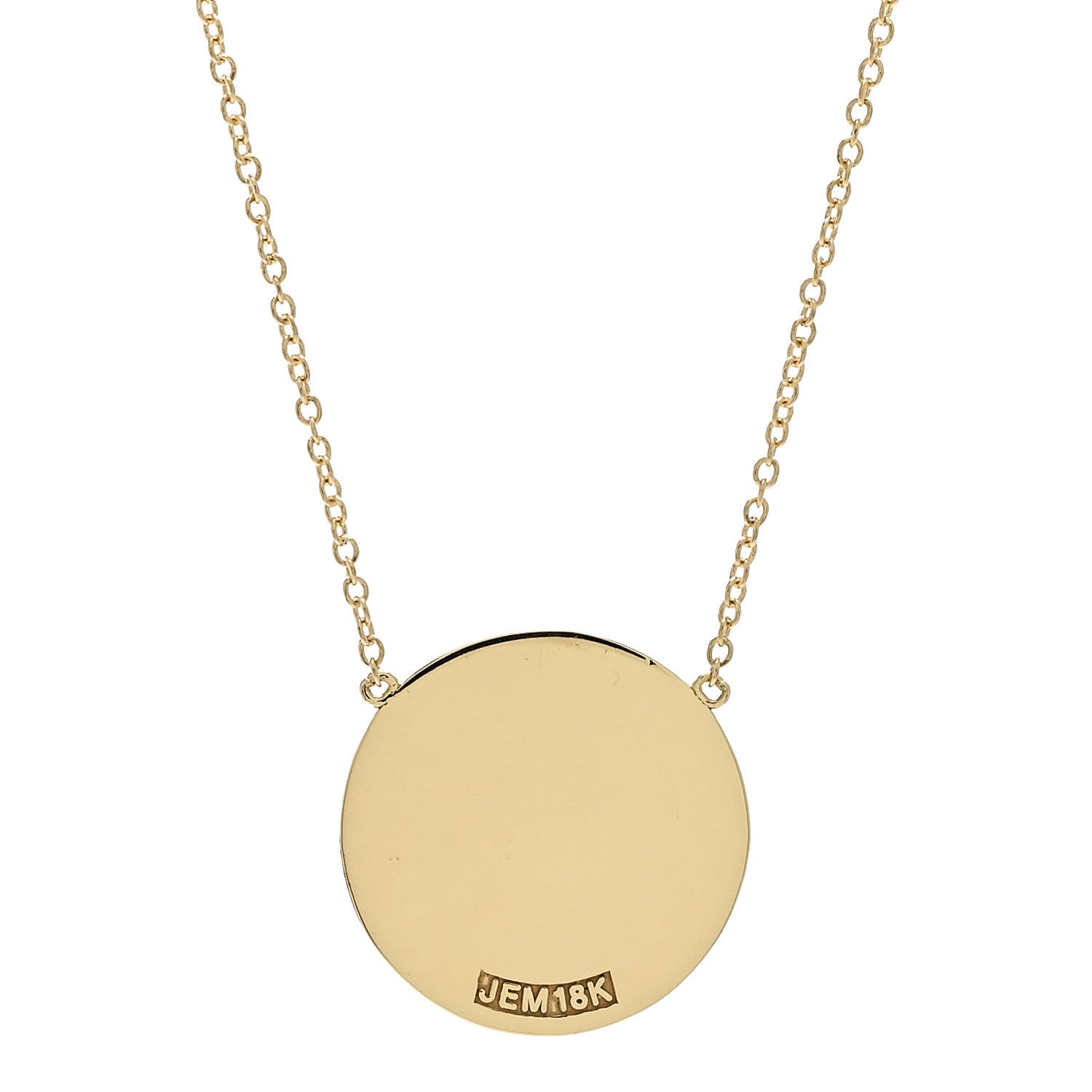 Jennifer Meyer 18K Yellow Gold Diamond Letter K Disc Necklace 4 of 7