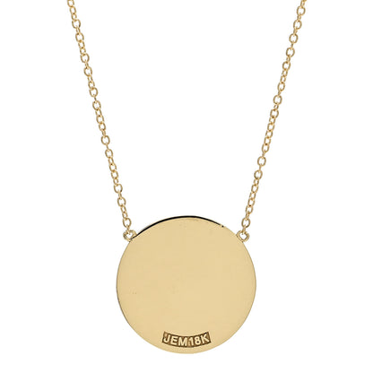 Jennifer Meyer 18K Yellow Gold Diamond Letter K Disc Necklace 4 of 7