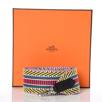 Hermes Toile Swift 50mm Sangle Cavale Shoulder Strap Multicolor Noir 5 of 5