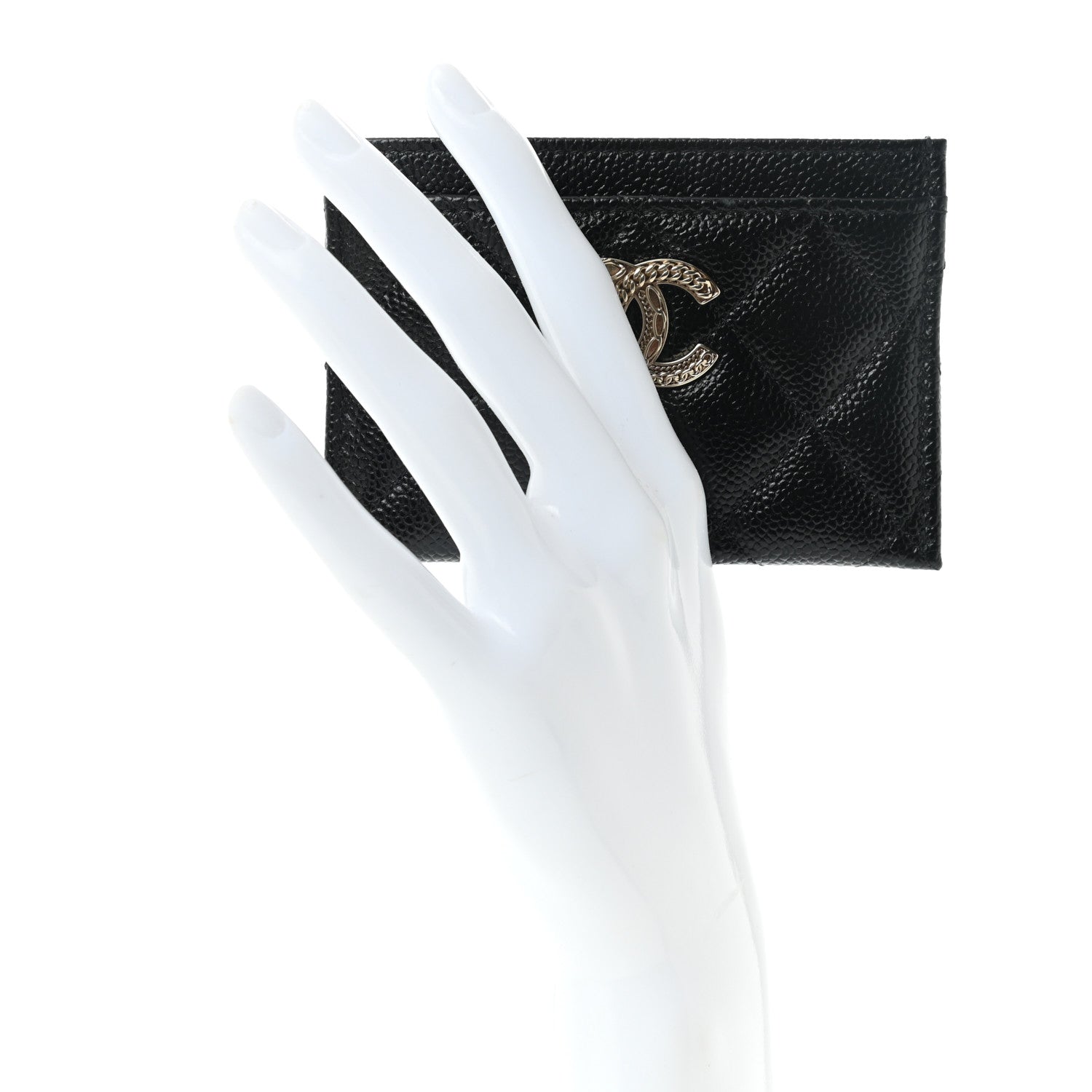 Chanel Caviar Quilted Multi Chain CC Card Holder Black 2 of 11