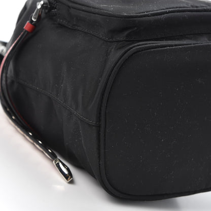 Prada Tessuto Nylon Studded New Vela Mini Bucket Crossbody Bag Black Fuoco 5 of 10