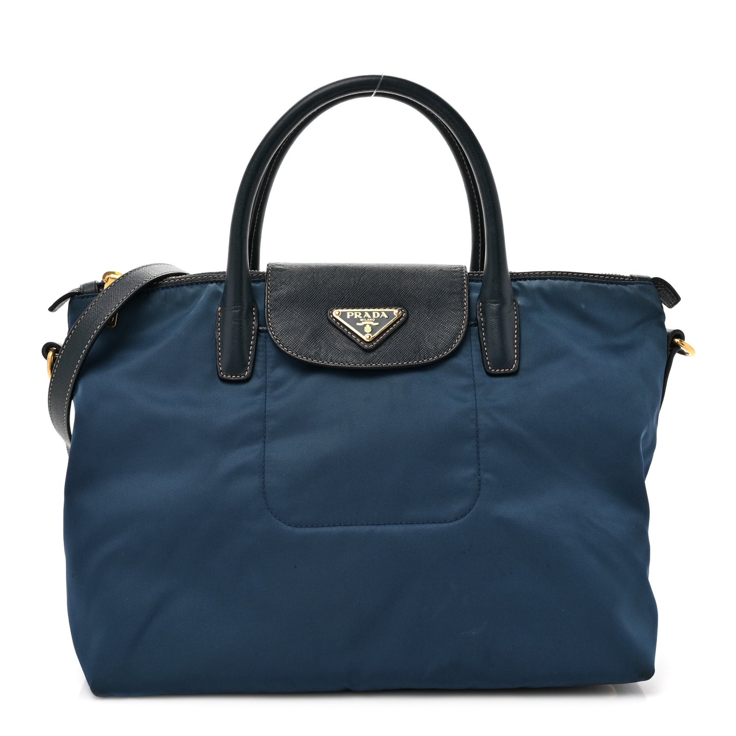 Tessuto Nylon Saffiano Tote Cobalto