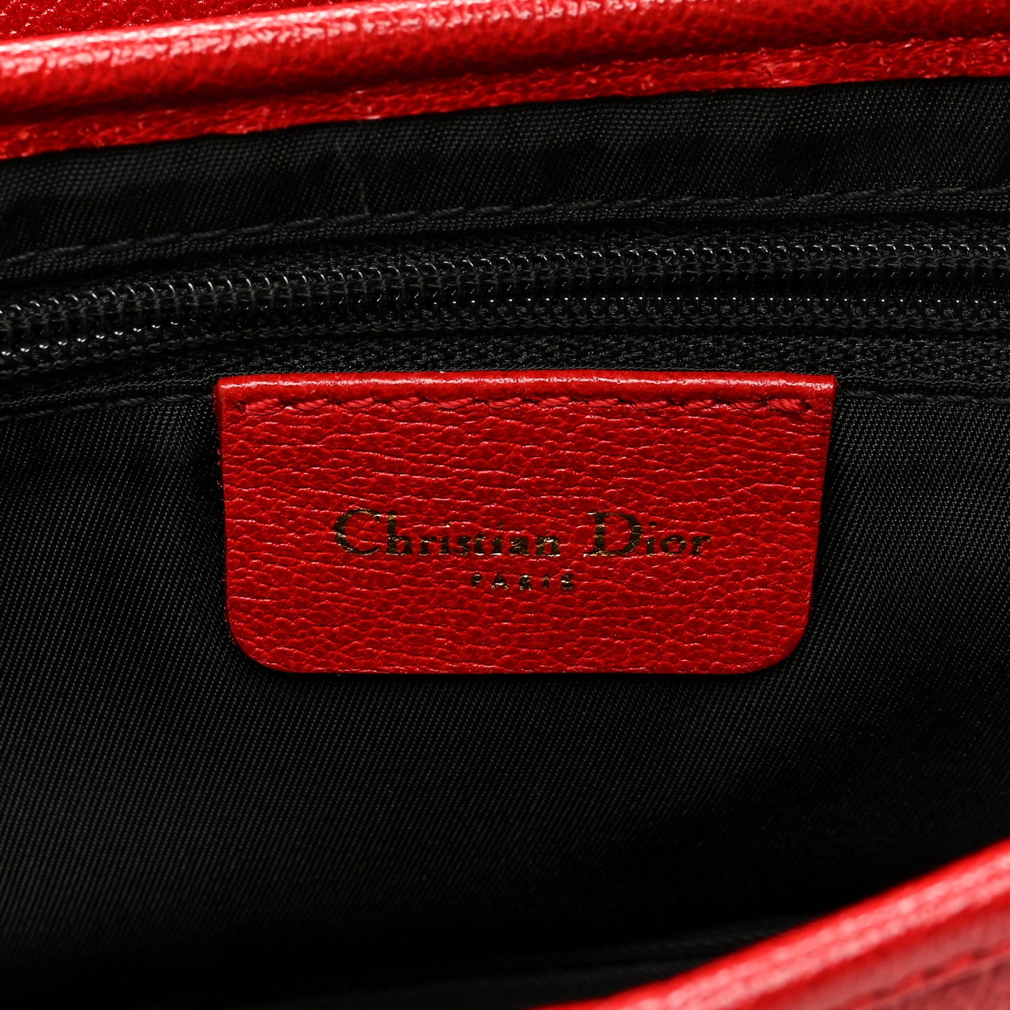 Shiny Goatskin Saddle Bag Red