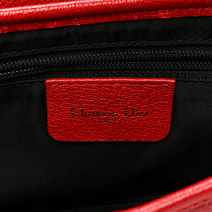 Christian Dior Shiny Goatskin Saddle Bag Red 6 of 9