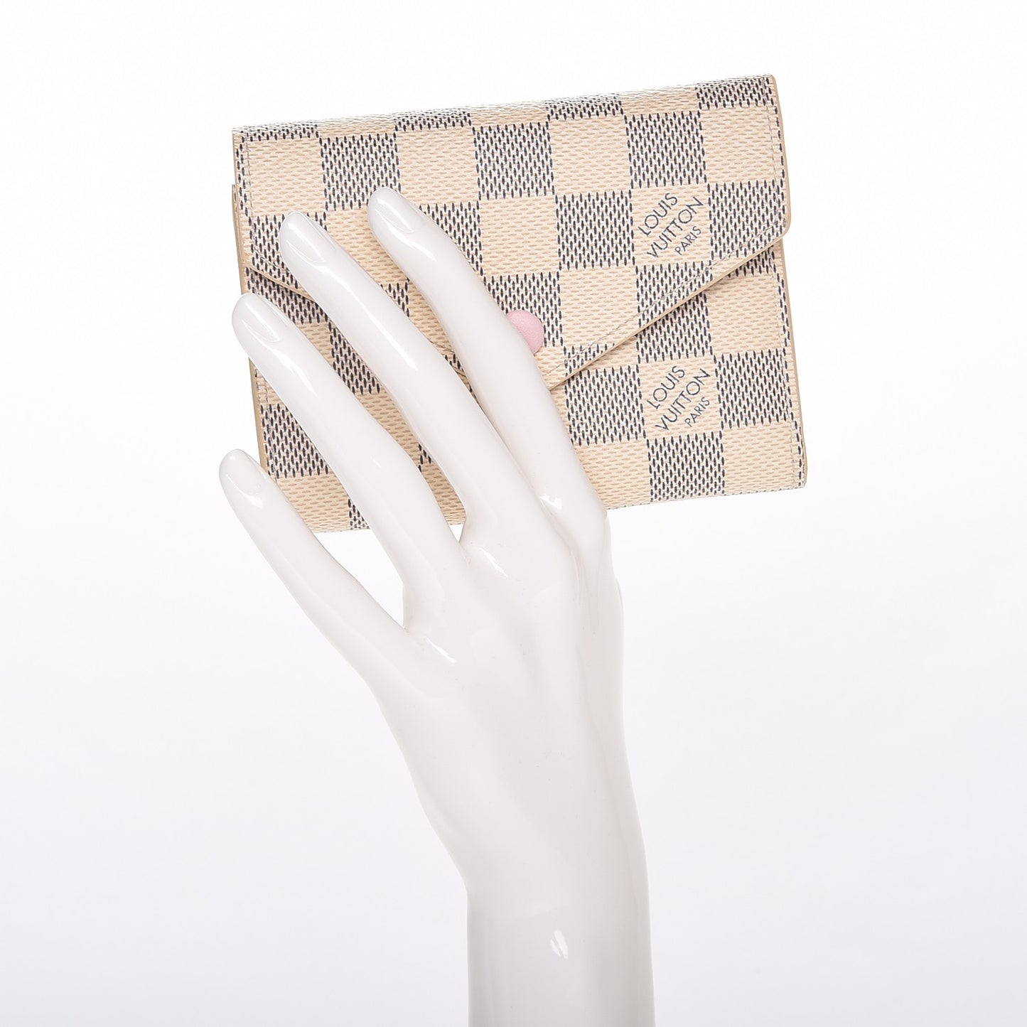 Damier Azur Victorine Wallet Rose Ballerine