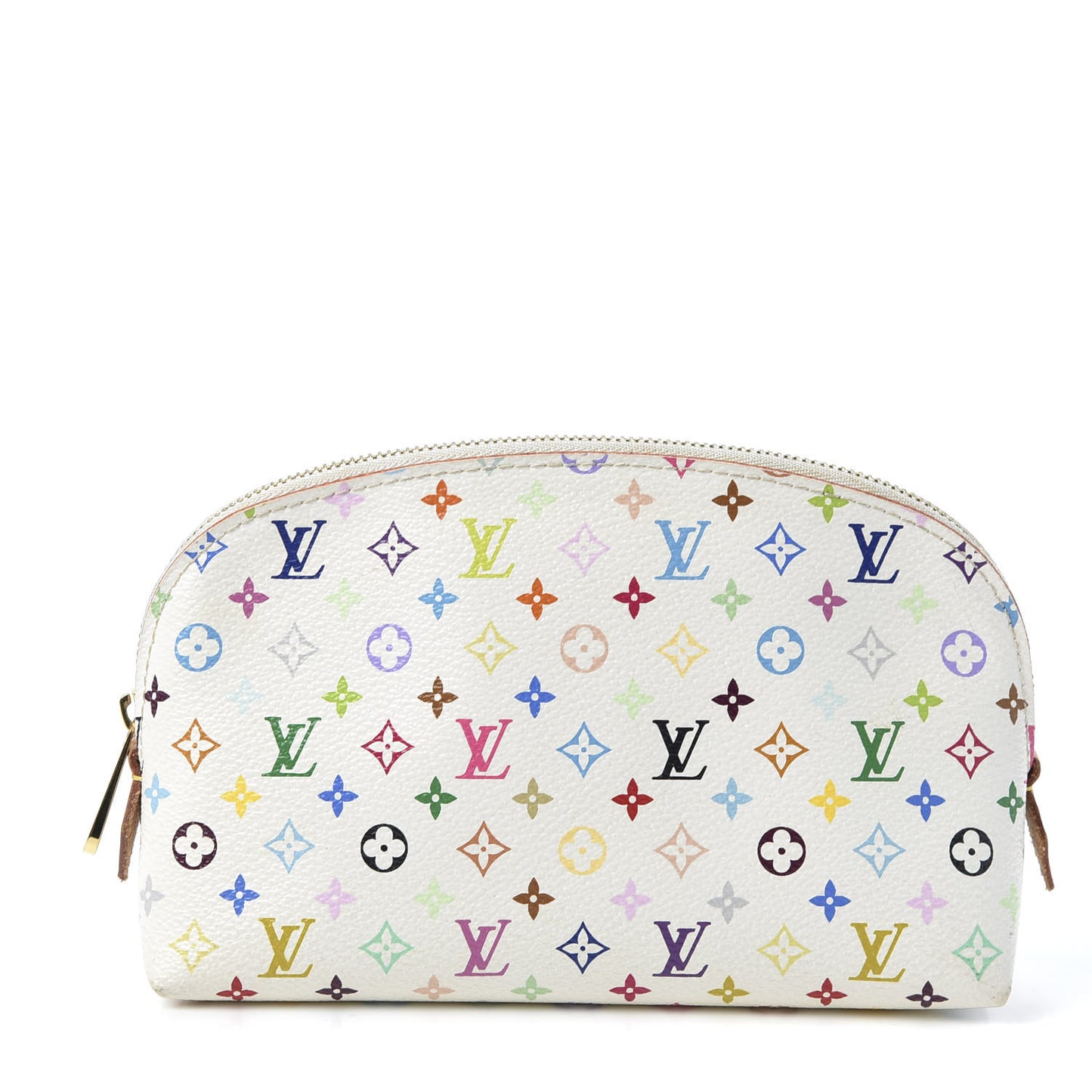 Monogram Multicolor Cosmetic Pouch White Litchi