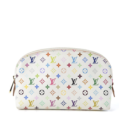 Louis Vuitton Monogram Multicolor Cosmetic Pouch White Litchi 1 of 7