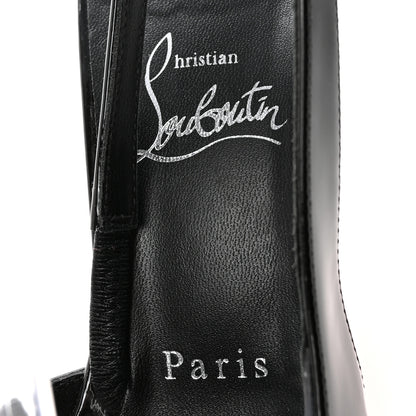 Christian Louboutin Patent PVC Posticha 80 Slingback Pumps 37 Black 8 of 9