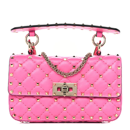 Valentino Garavani Nappa Small Rockstud Spike Shoulder Bag Feminine Pink 1 of 7
