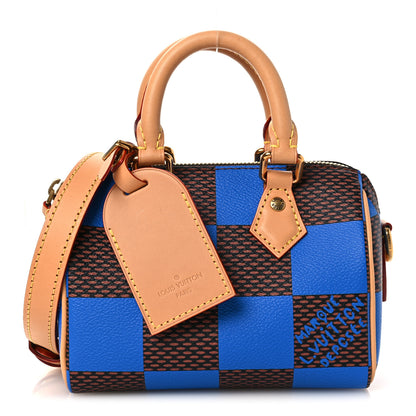 Louis Vuitton Damier Pop Speedy Bandouliere 18 Blue 1 of 10