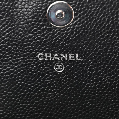 Chanel Caviar Half Moon Wallet On Chain WOC Black 10 of 22