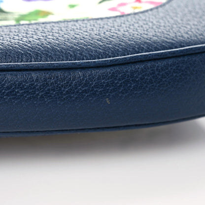 Gucci Canvas Flora Medium Jackie Hobo Blue Agata 9 of 12