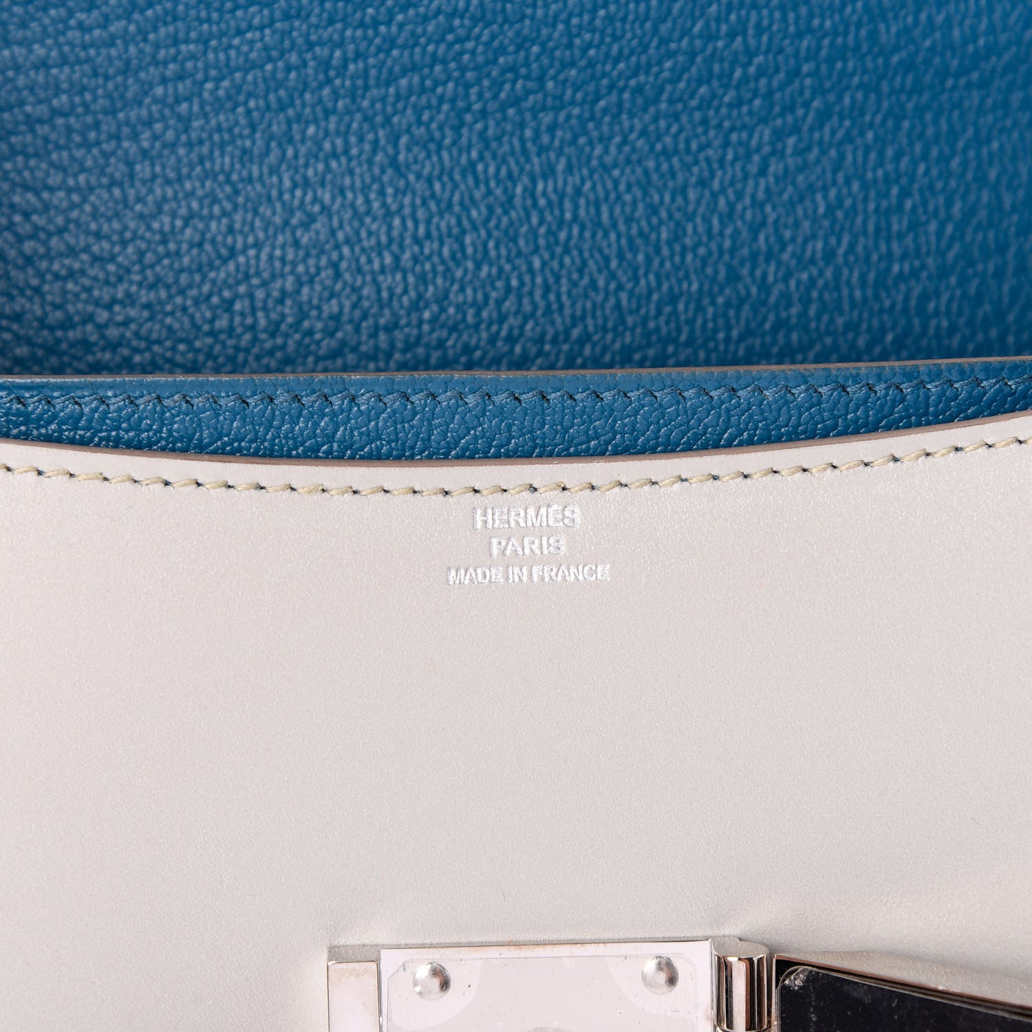 Hermes Tadelakt Chevre Mysore Mini Illico Gris Perle Bleu Izmir 6 of 9
