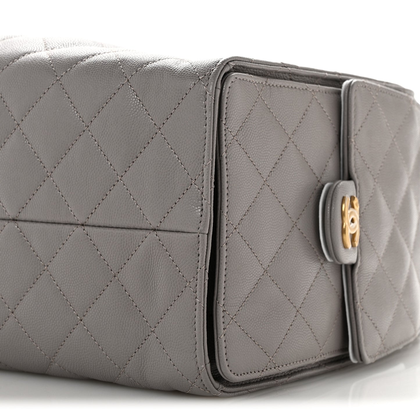 Caviar Quilted Medium Chanel 25 Handbag Dark Grey
