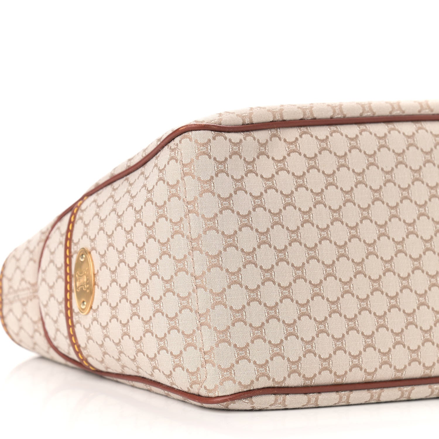 Celine Canvas Calfskin Boogie Satchel Khaki 9 of 10