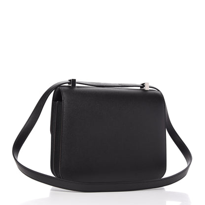 Hermes Grained Monsieur Lizard Constance 24 Black Ombre 3 of 9