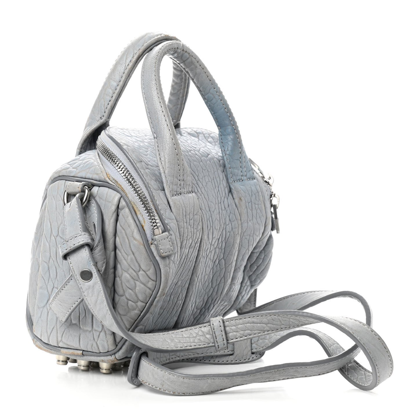 Pebbled Lambskin Mini Rockie Carbon Rodhium Hardware