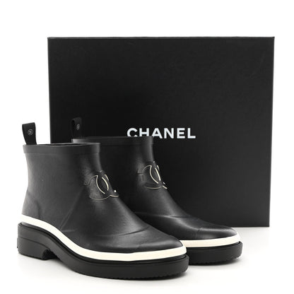 Chanel Caoutchouk CC Short Boots 39 Black 13 of 13