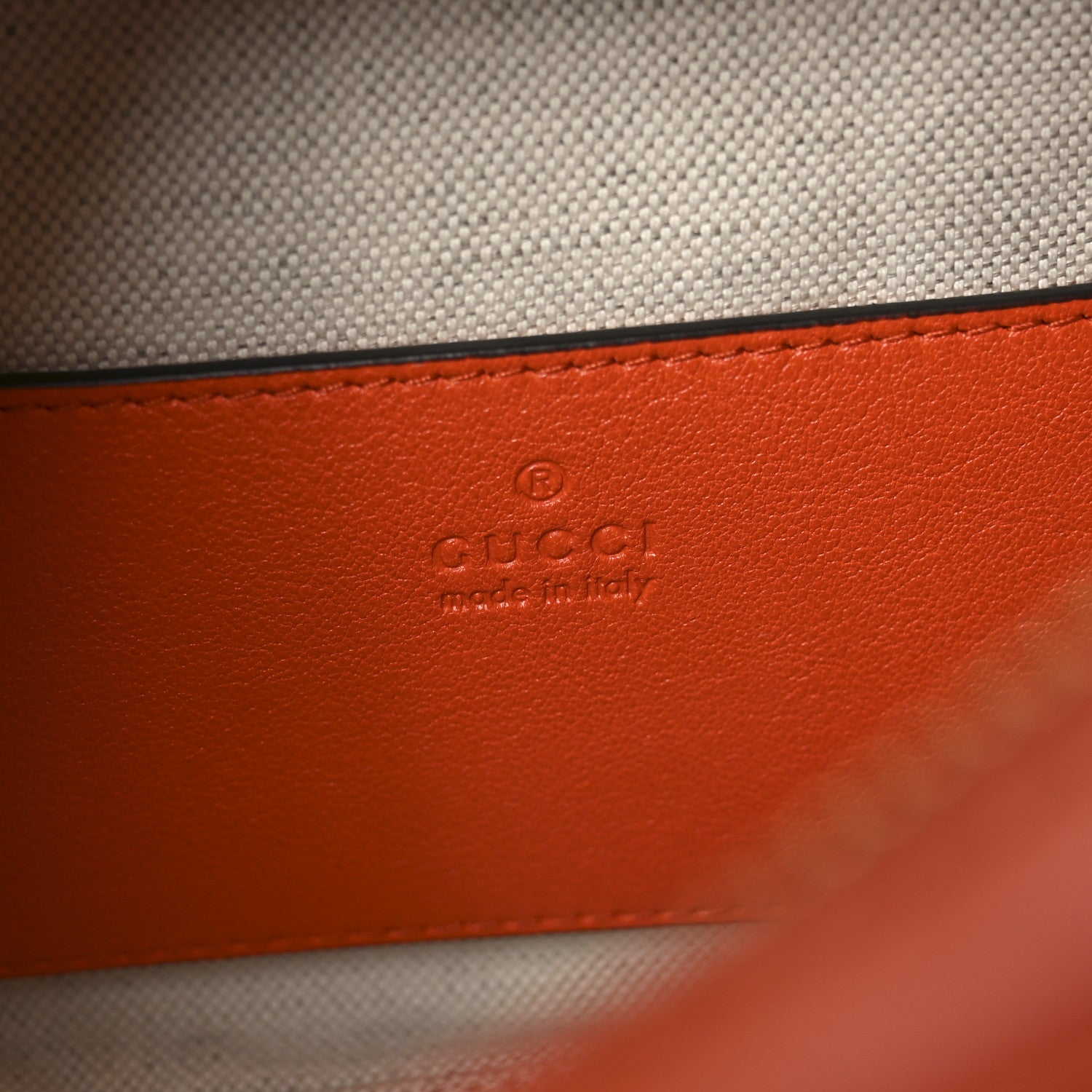 Gucci Sakai Be Green Calfskin Diagonal Stitched Blondie Top Handle Bag Orange 6 of 11