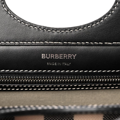 Burberry Smooth Calfskin Archive Canvas Check Mini Pocket Bag Butter Beige Black 6 of 10