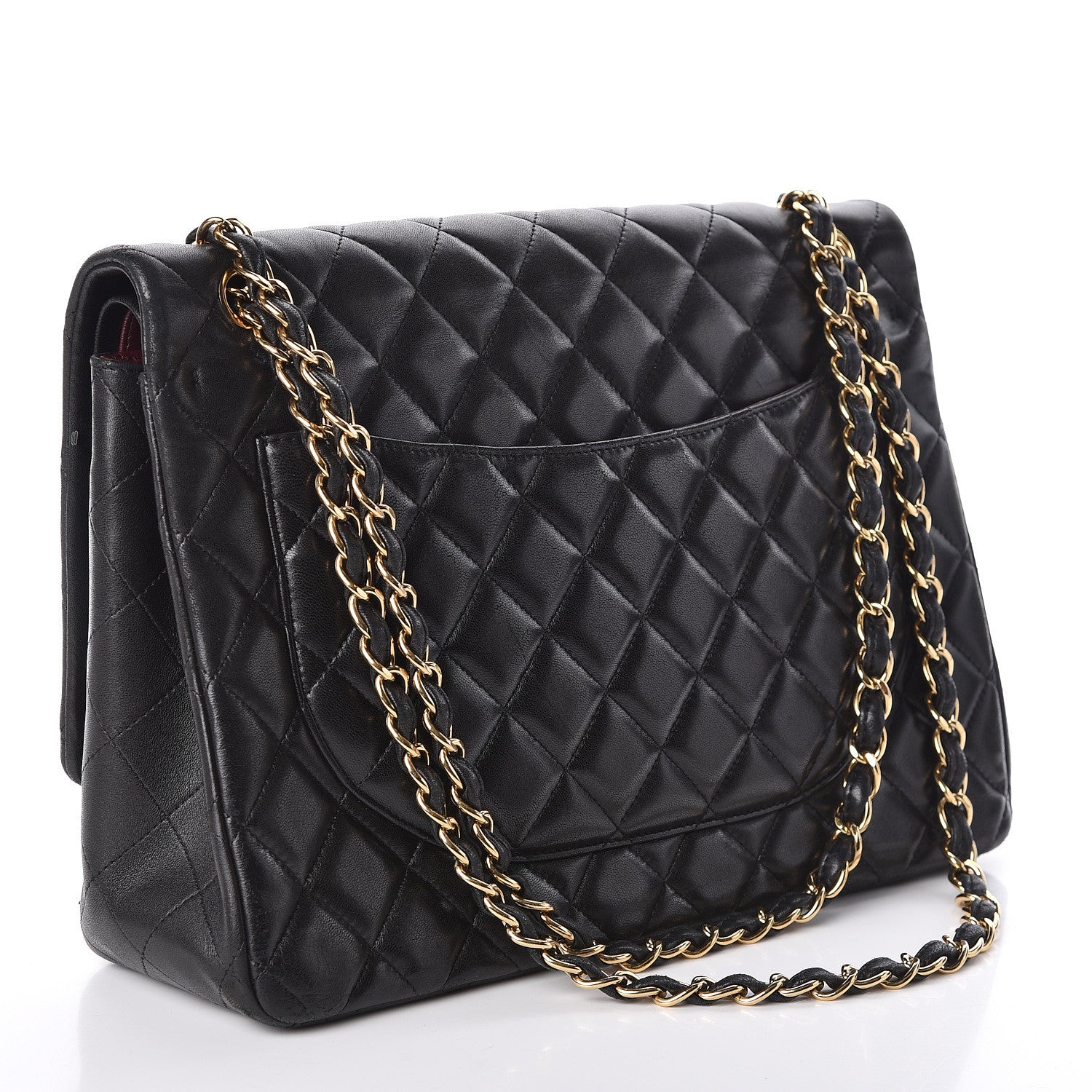 Chanel Lambskin Quilted Maxi Double Flap Black 3 of 17