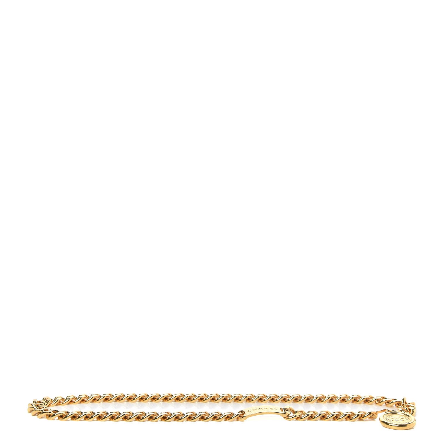 Chanel Metal Chain CC Medallion Belt Gold 1 of 5