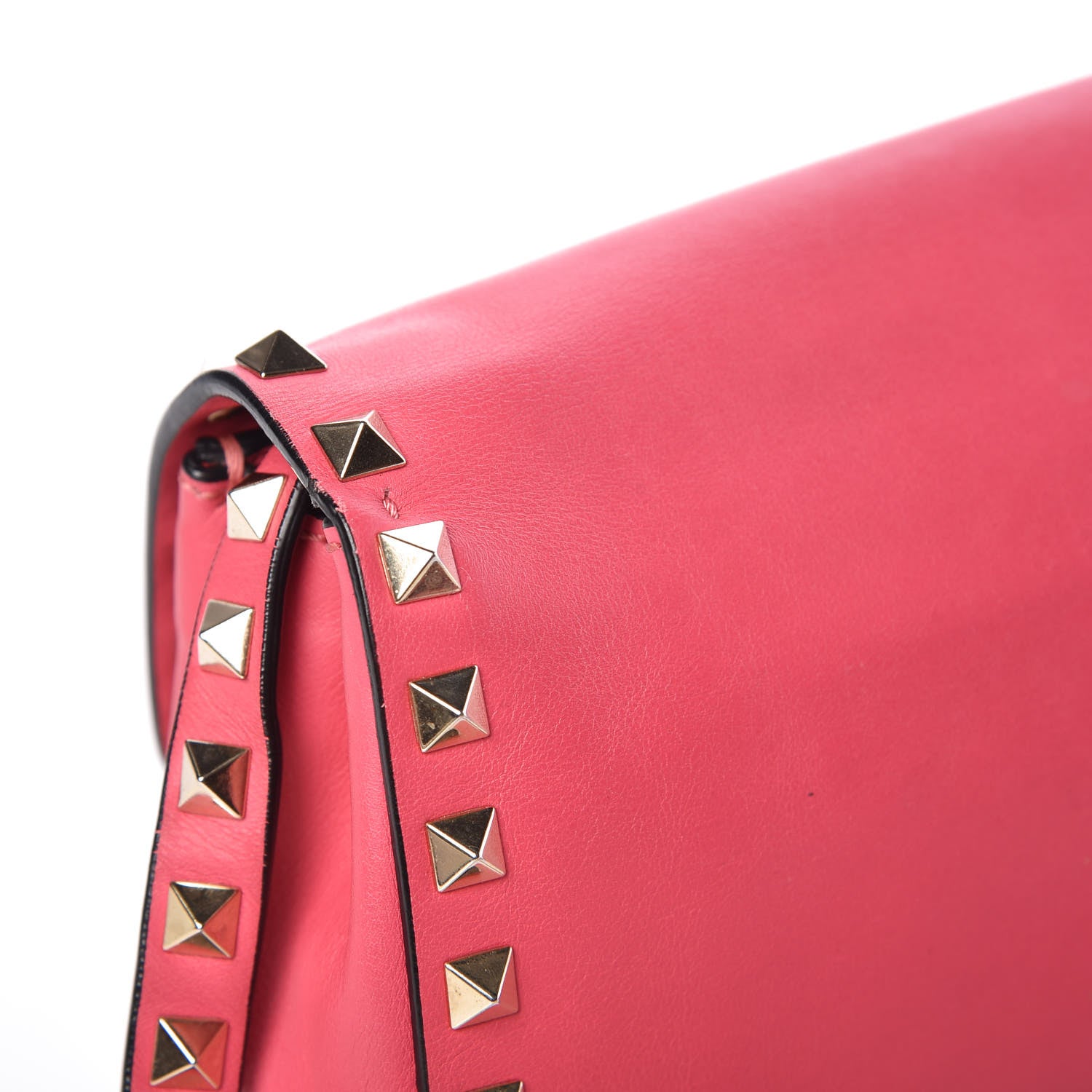 Valentino Garavani Vitello Mini Rockstud Flap Saddle Crossbody Bag Deep Rose 11 of 12