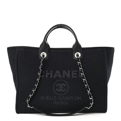 Chanel Deauville Tote Black 3 of 10