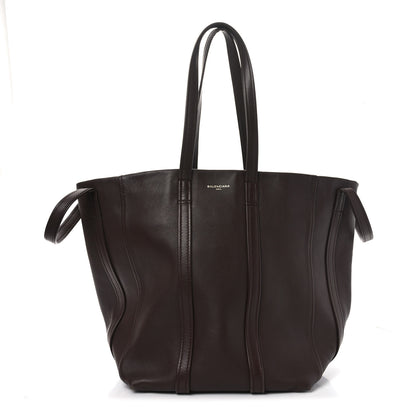 Balenciaga Calfskin Large Laundry Cabas Tote Marron Chocolate 1 of 9