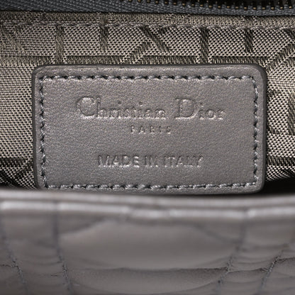 Christian Dior Metallic Lambskin Cannage Mini Lady Dior Grey 6 of 20