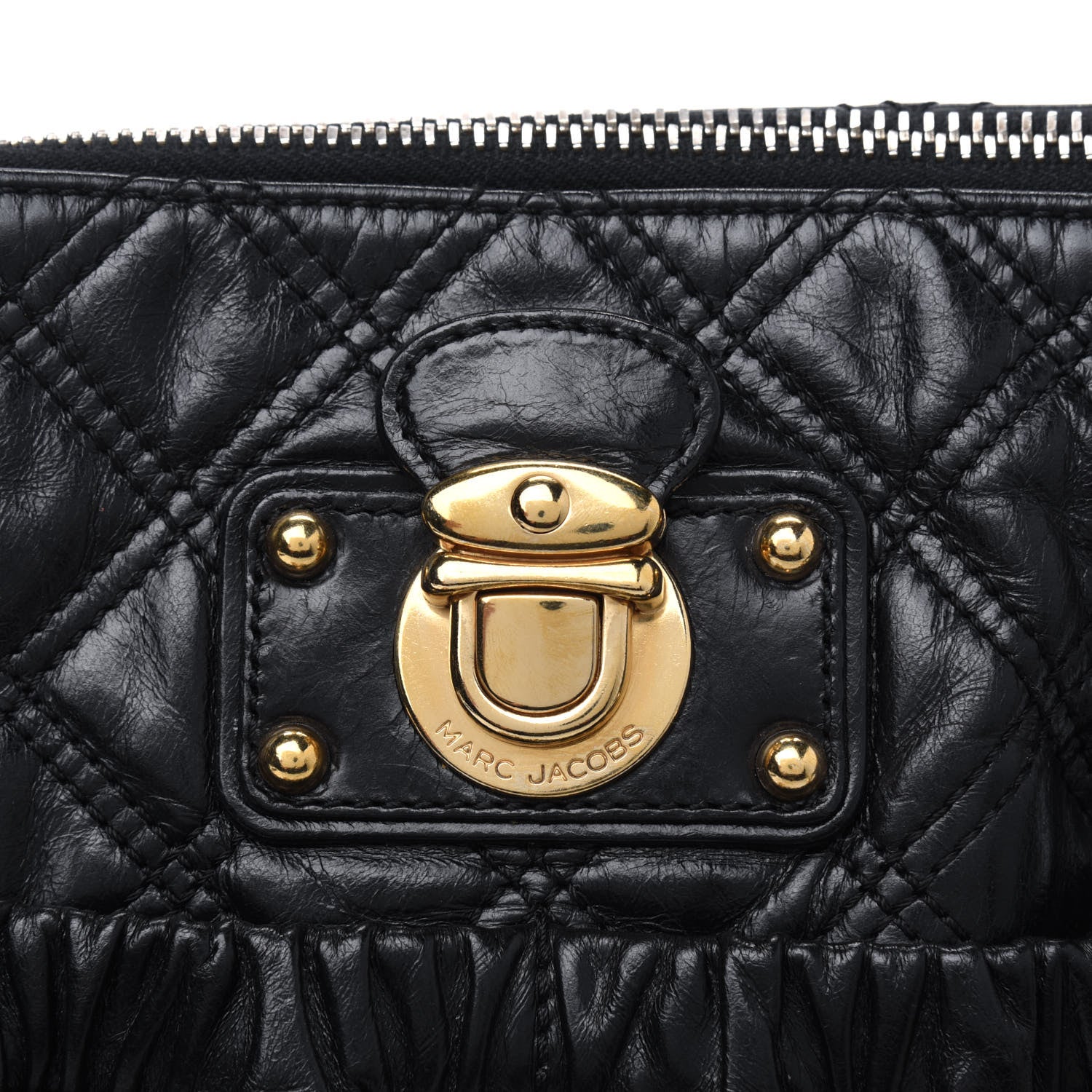 Marc Jacobs Calfskin Quilted Julianne Shoulder Bag Black 13 of 17