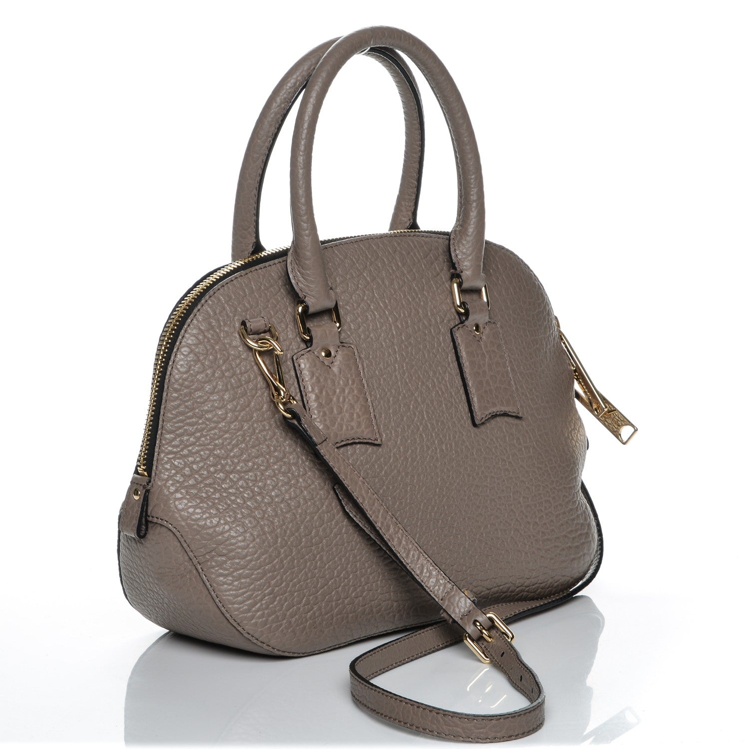 Burberry Heritage Grain Small Orchard Bowling Bag Pale Taupe 3 of 8