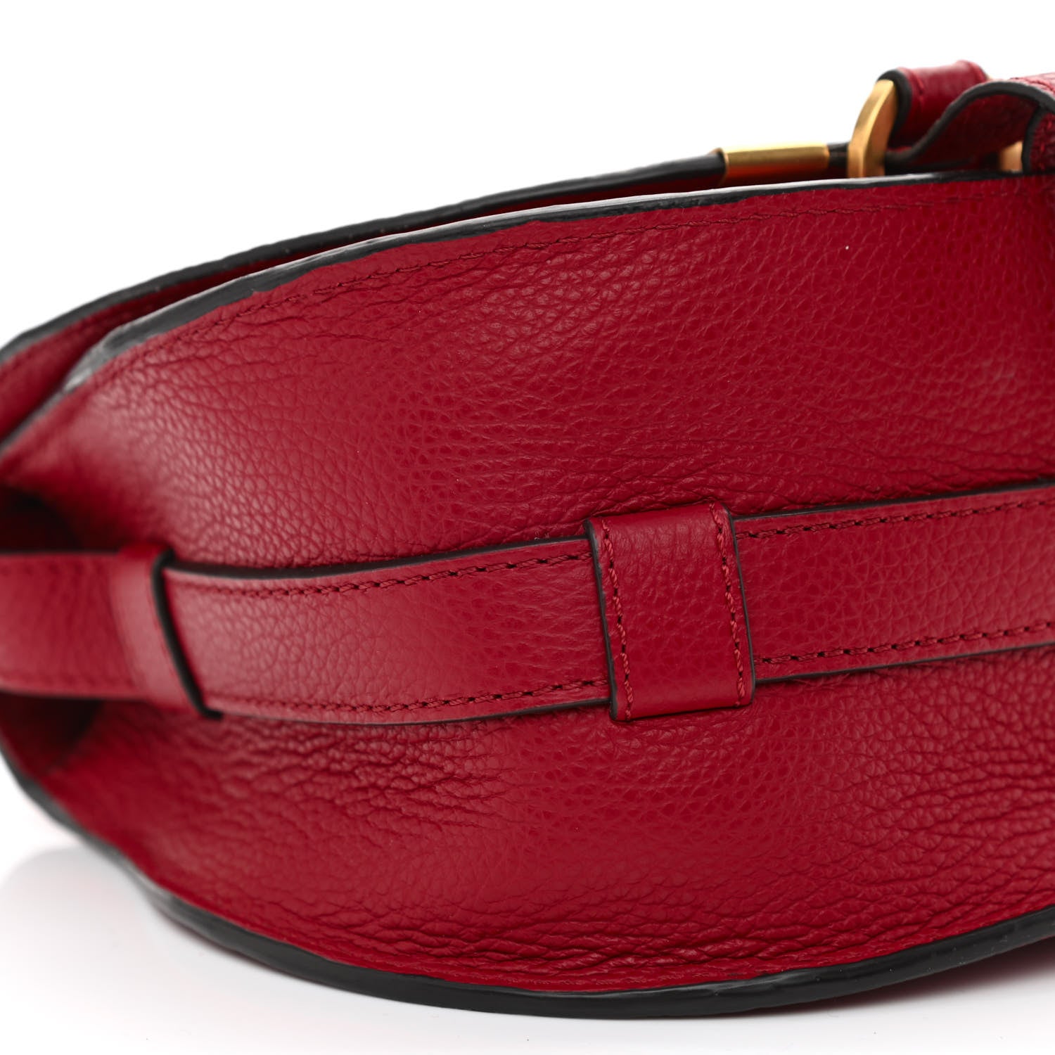Chloe Calfskin Mini Marcie Round Crossbody Bag Red 9 of 10