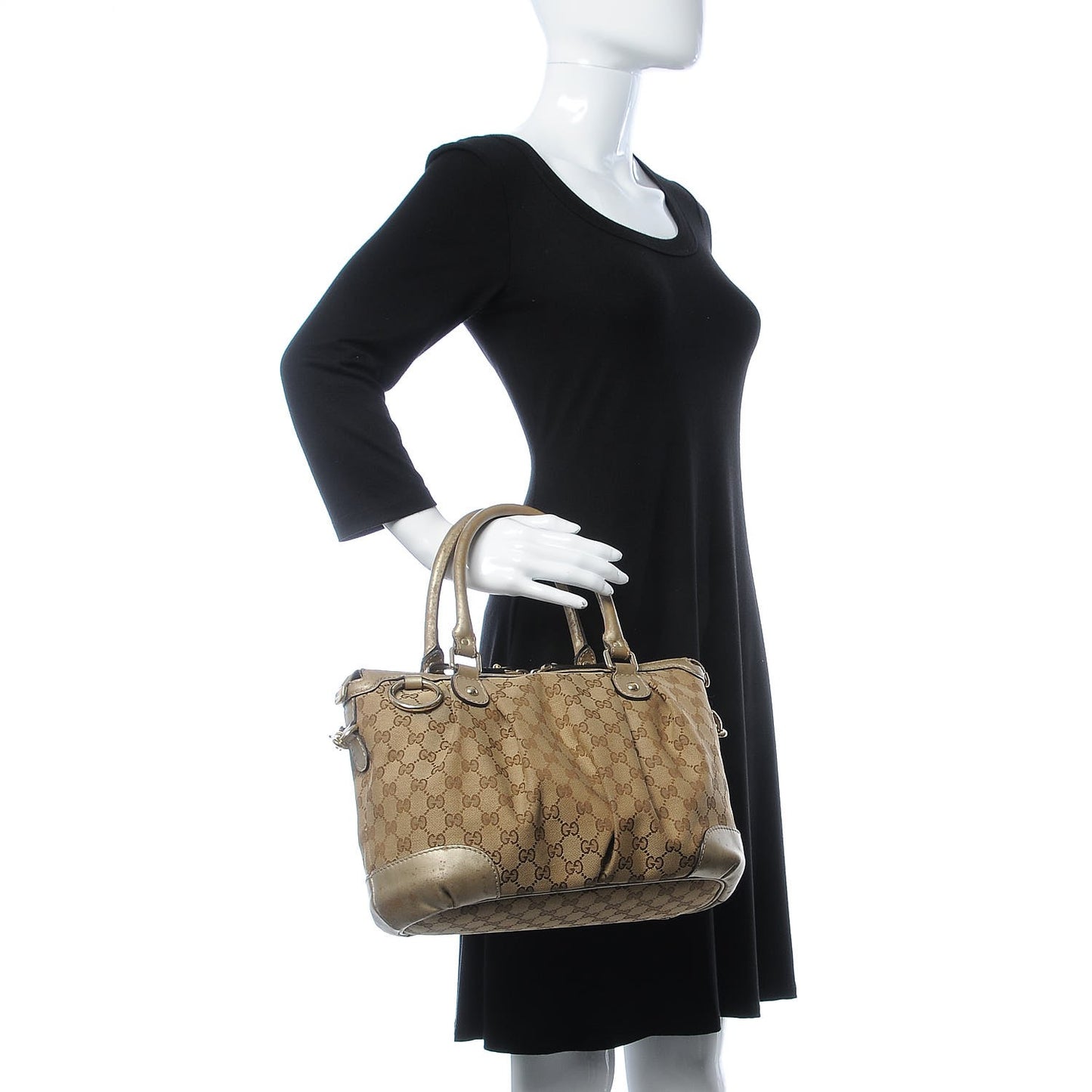 Monogram Medium Sukey Top Handle Bag Golden Beige